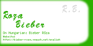roza bieber business card